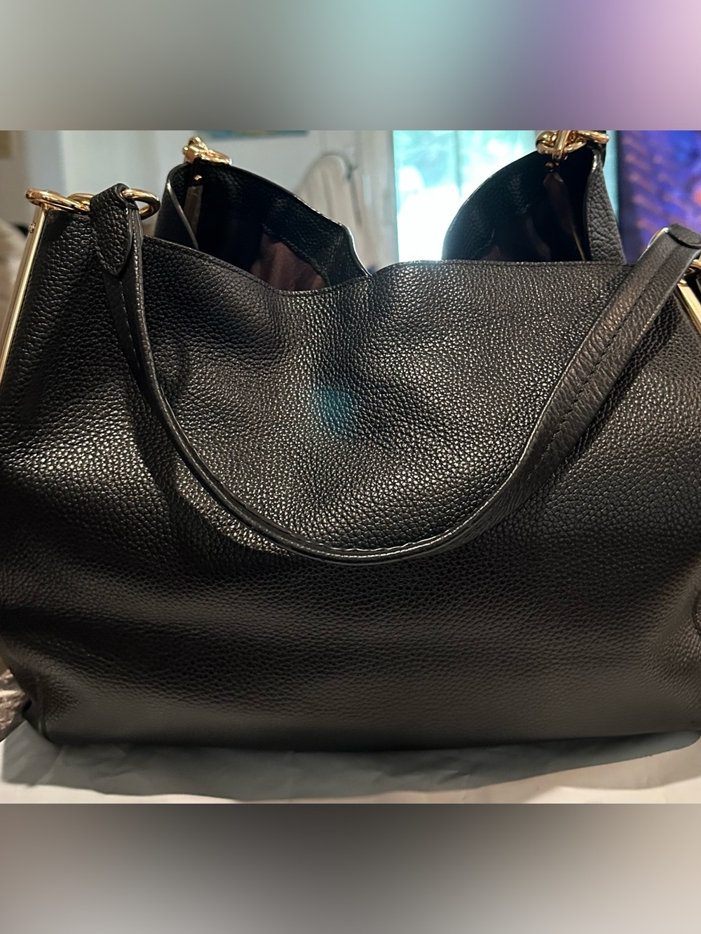 Coach Black Leather Hobo Bag with Gold Hardware - Women - Picture 3 of 14